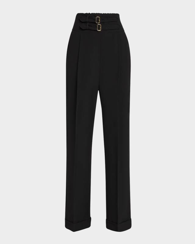 Aguzze High-Rise Canvas Trousers